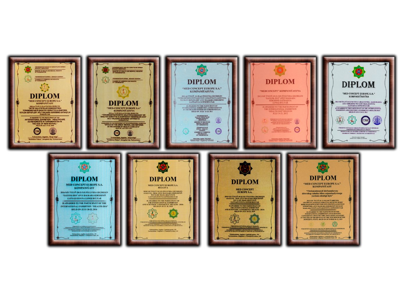 International Medical Exhibitions of Turkmenistan awards 2009-2023