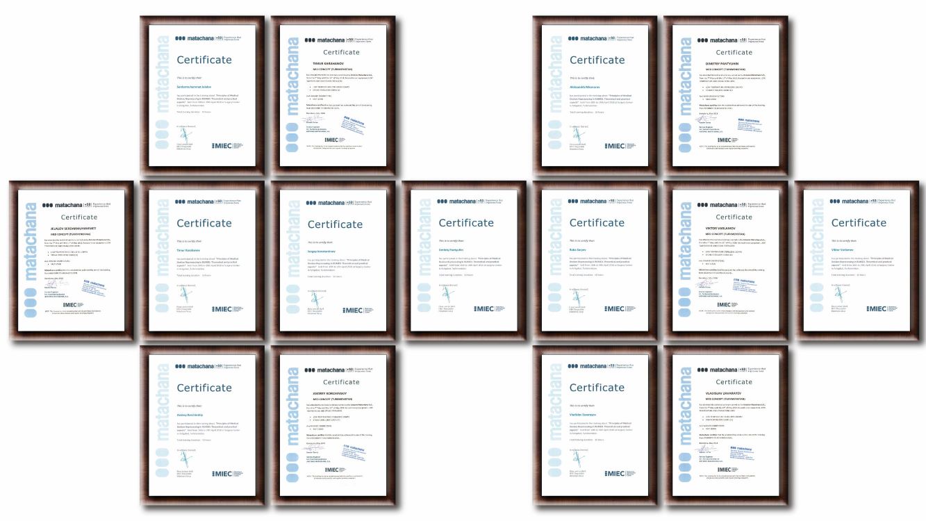 Matachana certificates