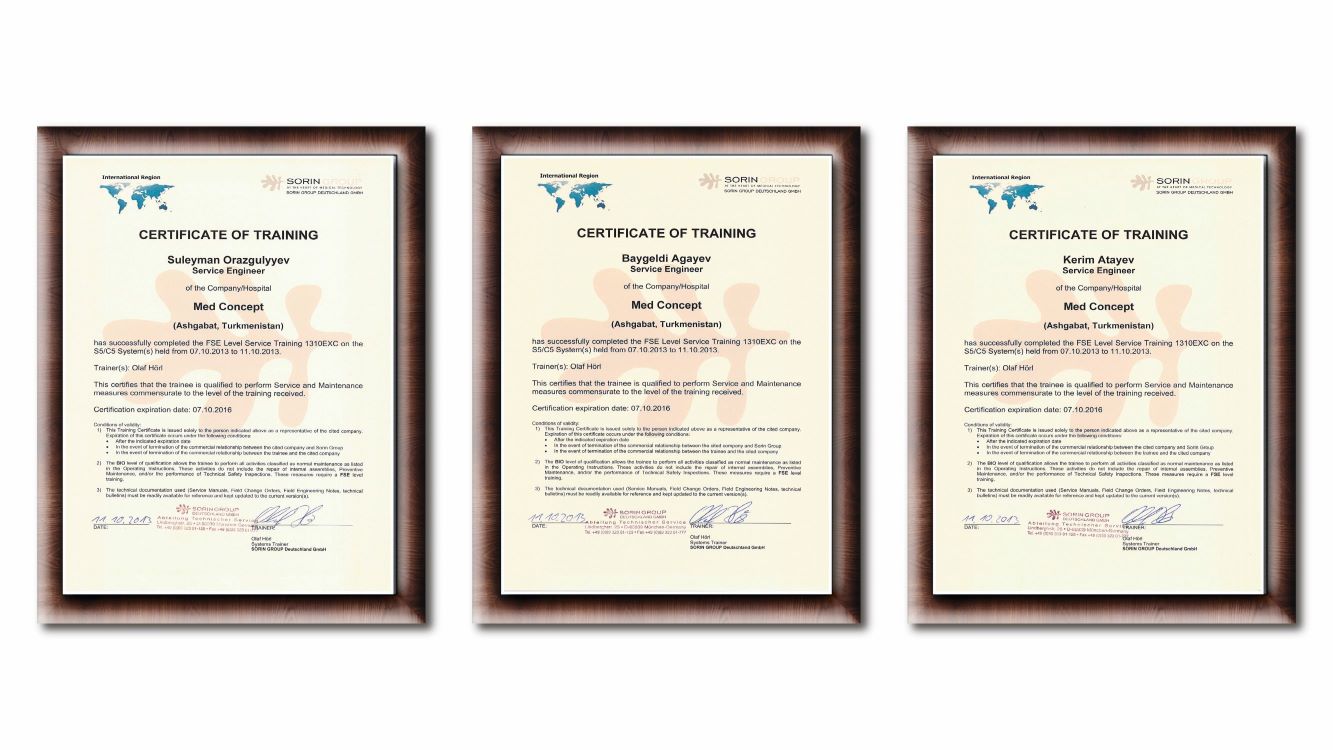 Sorin certificates
